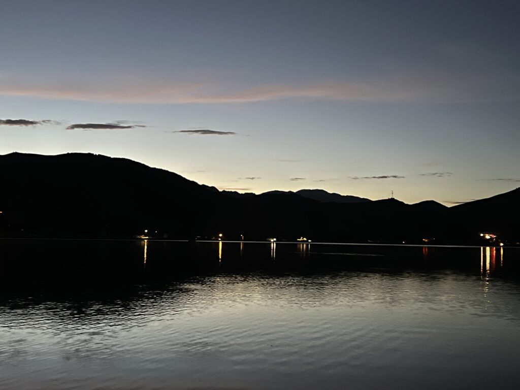 Lake at sunset at Mantua
